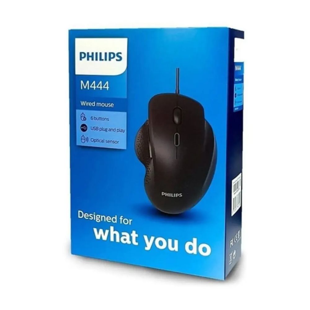 Mouse Alámbrico Philips SPK7444 Negro