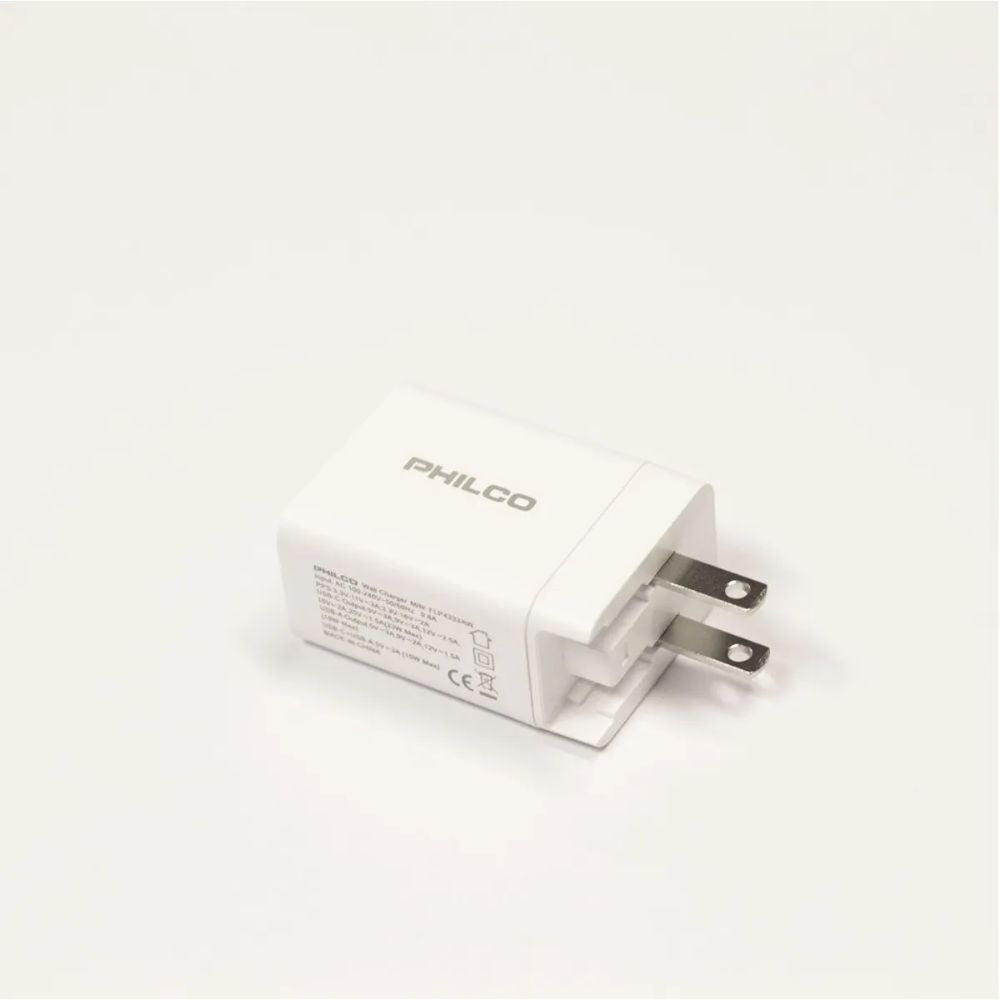 Cargador Philco 33W USB-C + USB-A - FLP4333A