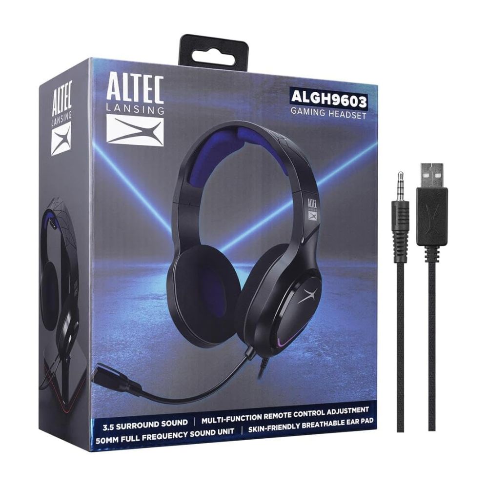 Audífonos Gaming Altec ALGH9603 Over Ear 3.5mm - Negro