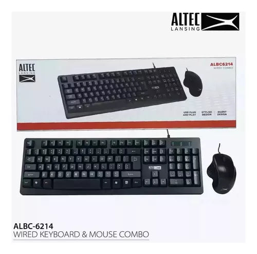 Combo de teclado y Mouse Altec Lansing Albc6214 Alámbrico