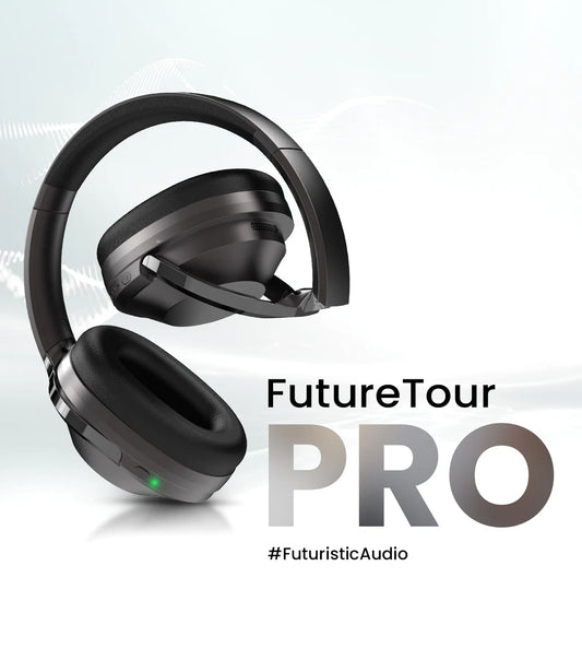 Auriculares Inalámbricos Hifuture Tour Pro Hybrid Anc Gamers Color Negro