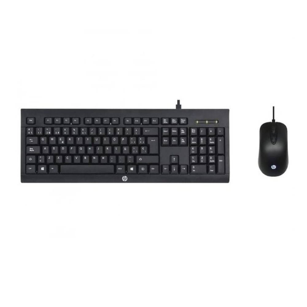 Combo HP Alambrico Teclado y Mouse KM100 - Negro