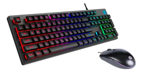 Combo Teclado Y Mouse Kit Gaming Hp Km300f Para Pc Membrana