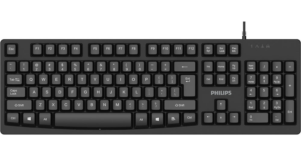 Teclado Philips Alámbrico SPK6214 Color: Negro