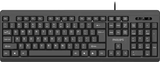 Teclado Alámbrico PHILIPS spk6224 estándar color negro