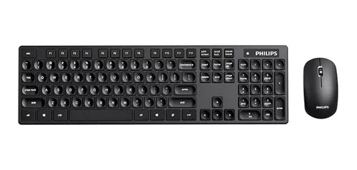 Combo Teclado y Mouse Inalámbrico Philips SPT6315 Negro