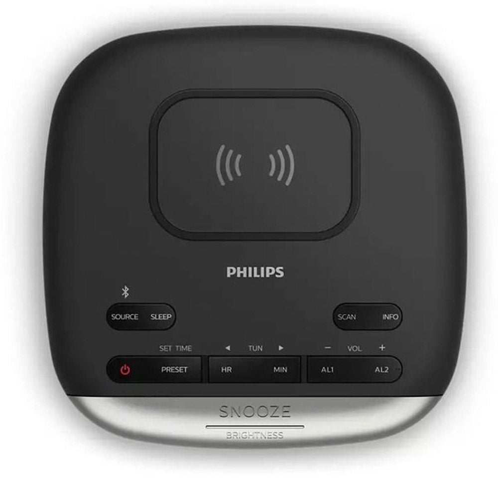 Radio Reloj Digital Philips con Cargador Inalámbrico TAR7606