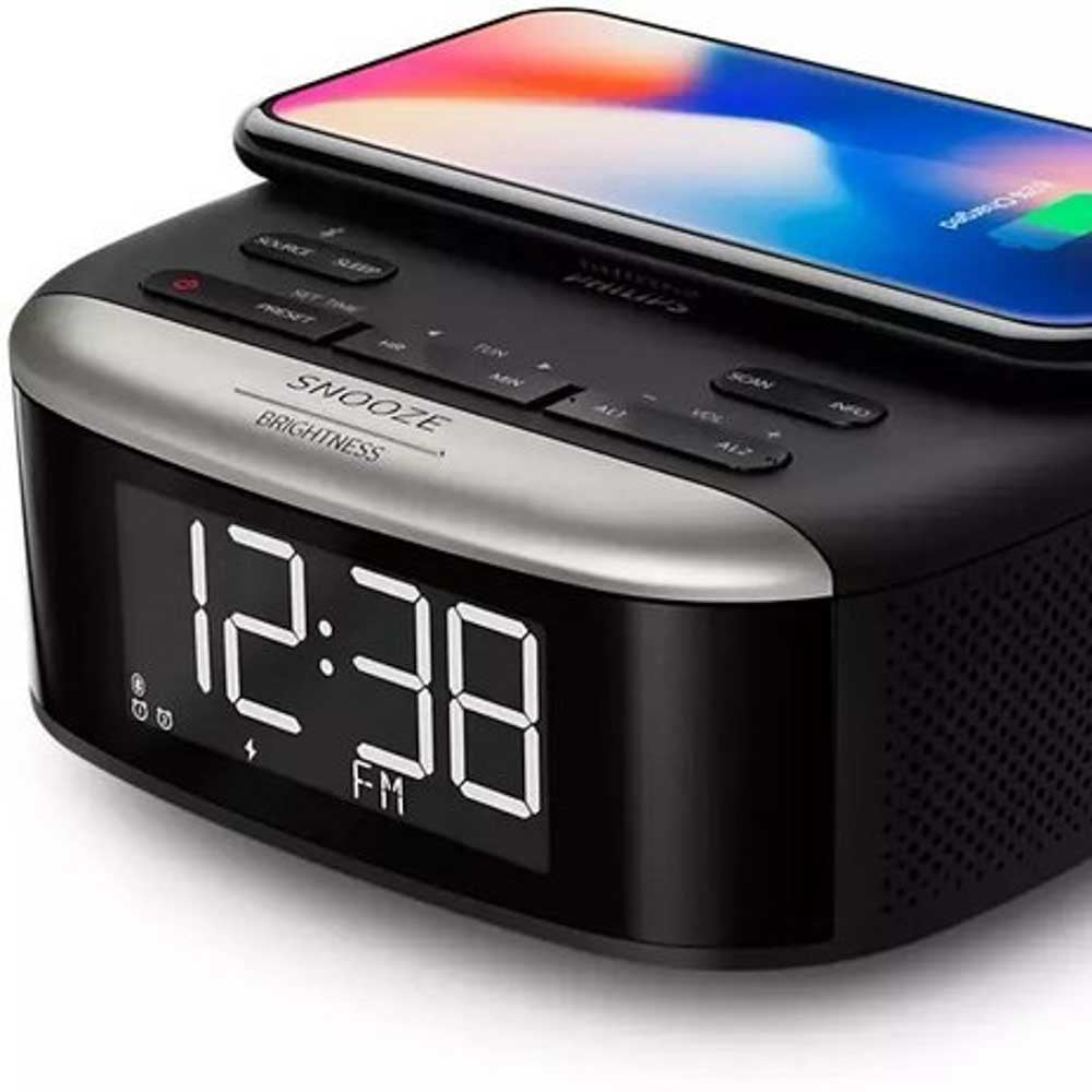 Radio Reloj Digital Philips con Cargador Inalámbrico TAR7606
