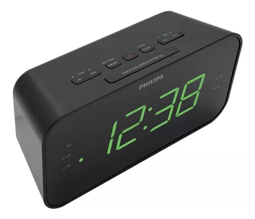 Radio Despertador Reloj Philips Digital Tar3306 Negro