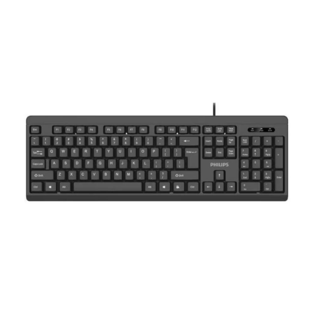Teclado Alámbrico PHILIPS spk6224 estándar color negro