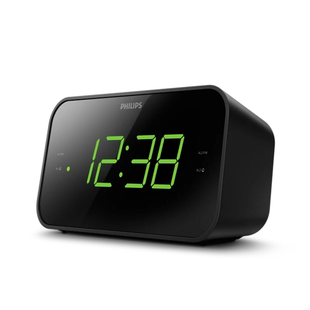 Radio Despertador Reloj Philips Digital Tar3306 Negro