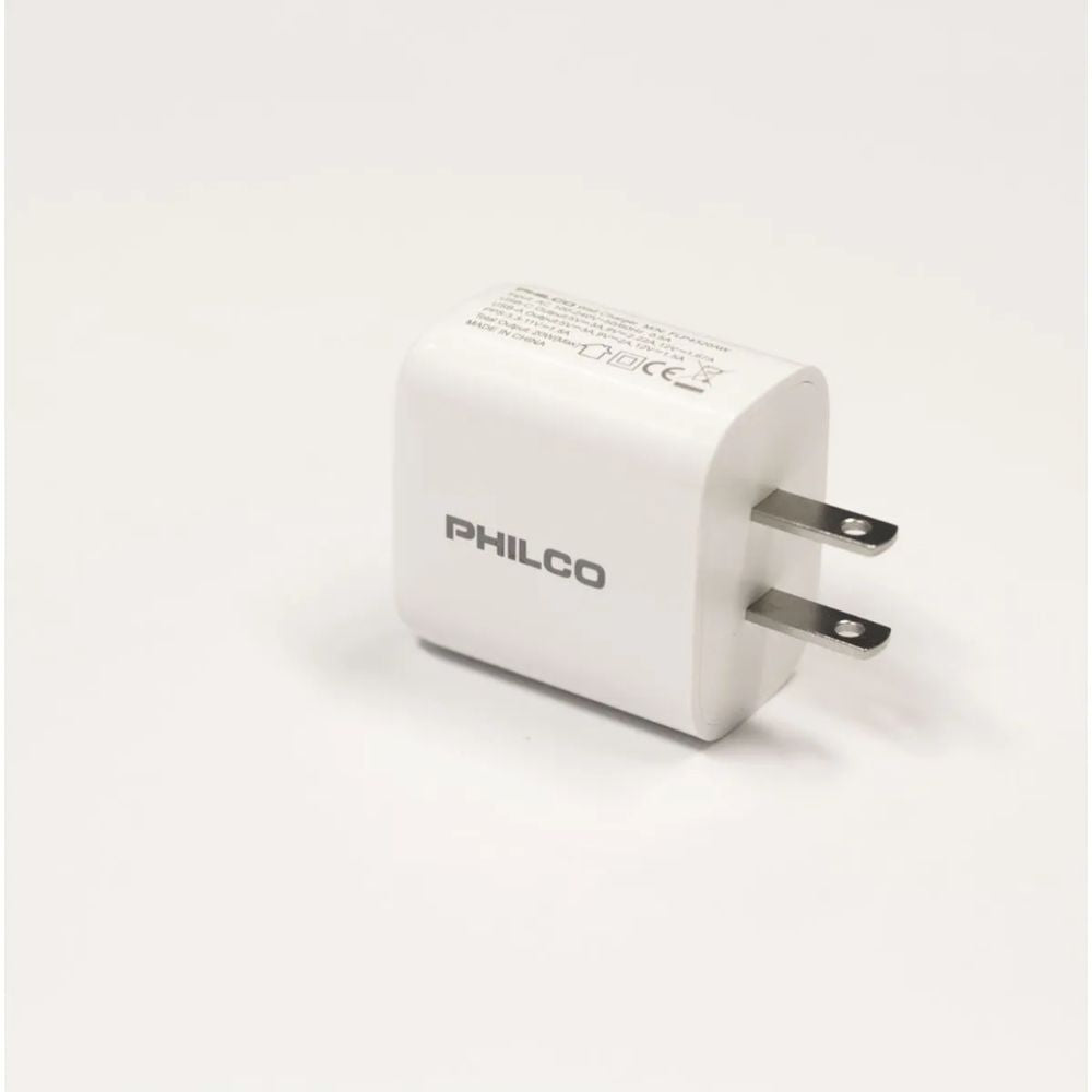 Cargador Dual 20W PHILCO FLP4320A -USB-C y USB-A