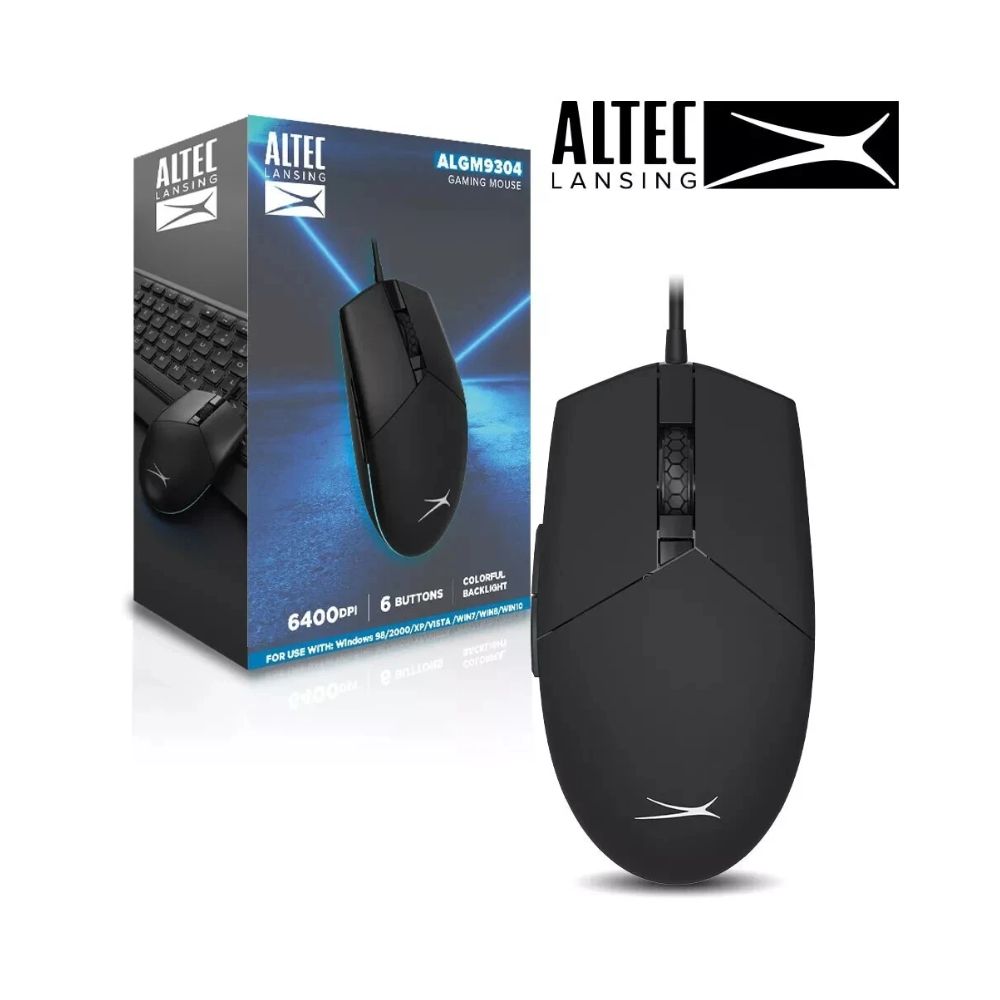Mouse Altec ALGM9304 - RGB 6400 DPI USB 6 Botones