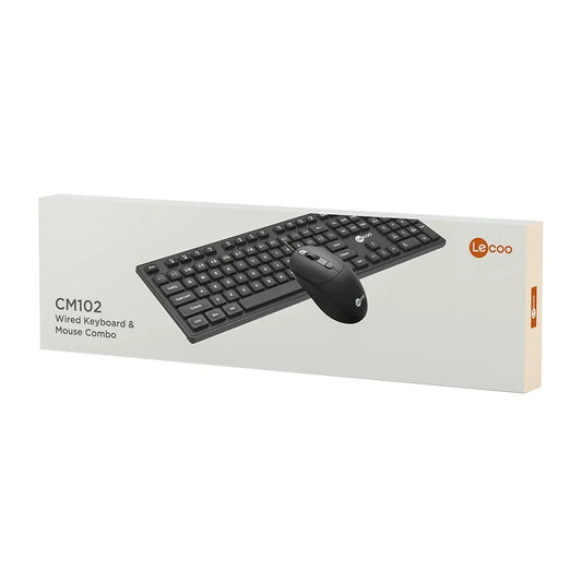 Combo Lecco Teclado Y Mouse Alámbrico Cm102 Negro