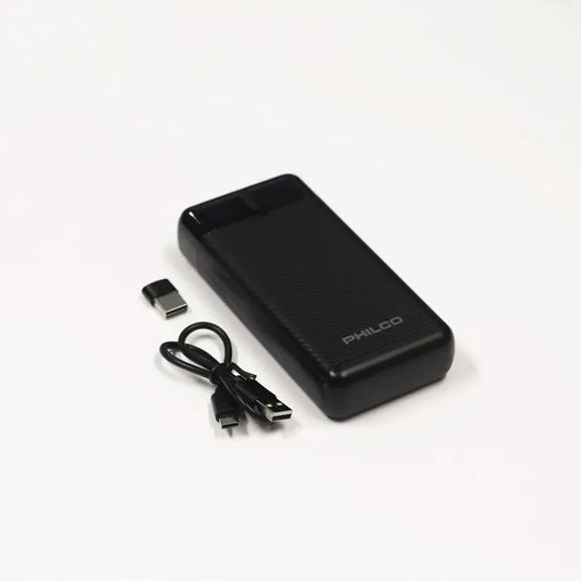 Power Bank PHILCO 20000mah Tipo-c Micro Flp2720cb Negro