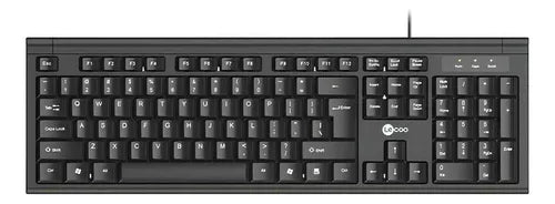 Teclado Alámbrico LECOO kb101  color negro
