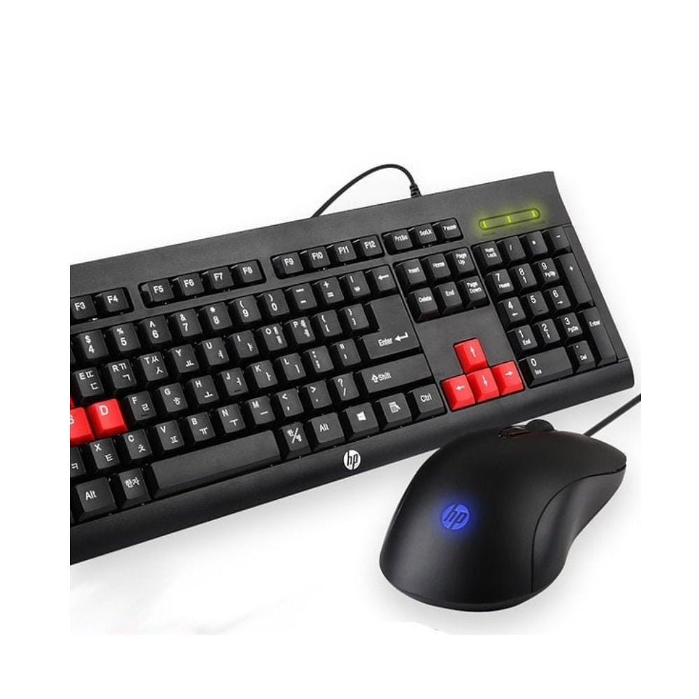 Combo HP Alambrico Teclado y Mouse KM100 - Negro