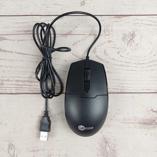 Mouse Alámbrico Lenovo Lecoo Ms101 Negro