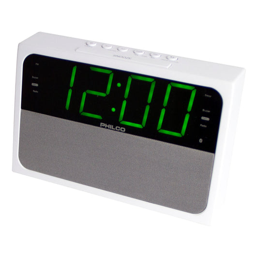 RADIO RELOJ DESPERTADOR PHILCO PAR1018BT-GR DE 1.8 CON ALARMA DUAL