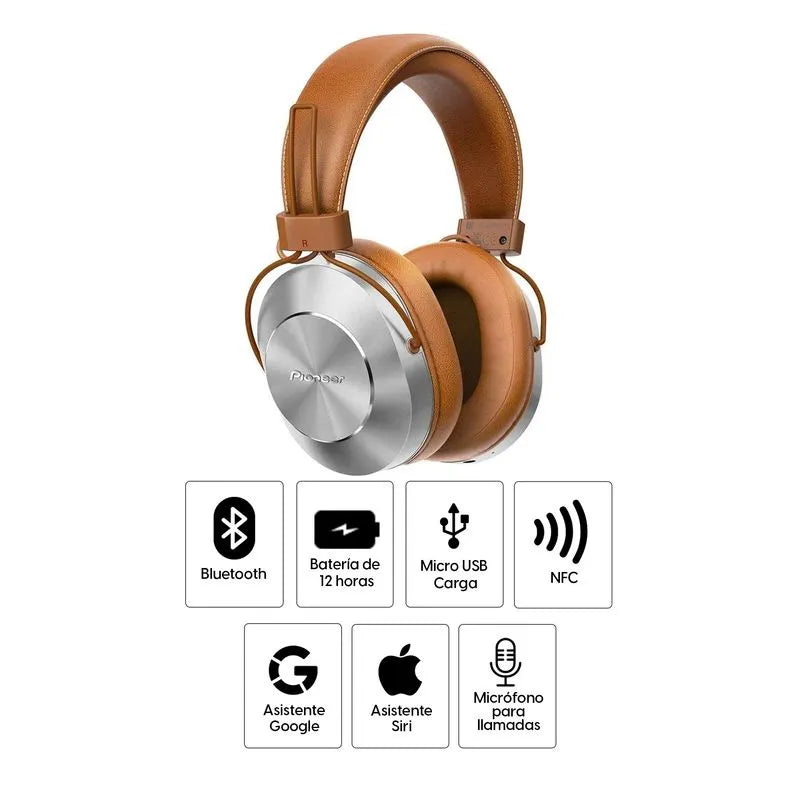 AudÍfonos DJ Pioneer Bluetooth HI-RES SEMS7BT/T Beige