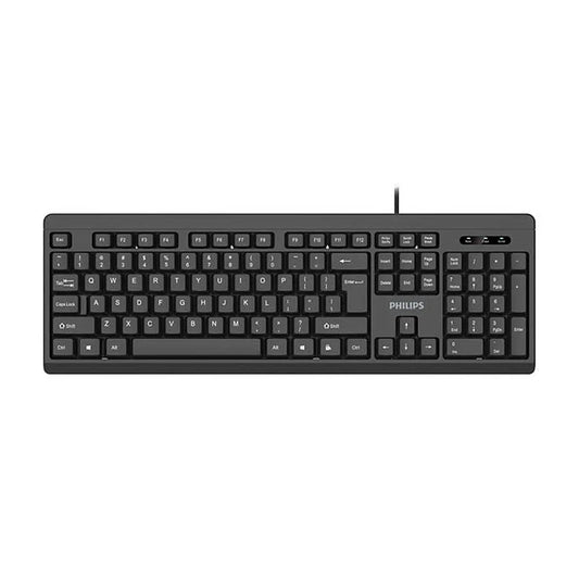 Teclado Alámbrico PHILIPS spk6224 estándar color negro