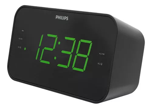 Radio Despertador Reloj Philips Digital Tar3306 Negro